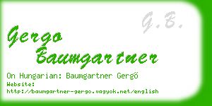 gergo baumgartner business card